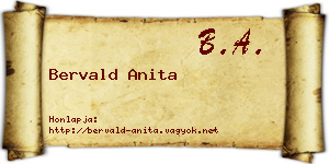 Bervald Anita névjegykártya